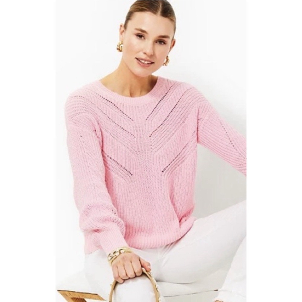 Lilly Pulitzer Bristow Sweater in Conch Shell Pink Size XXS Style # 005525